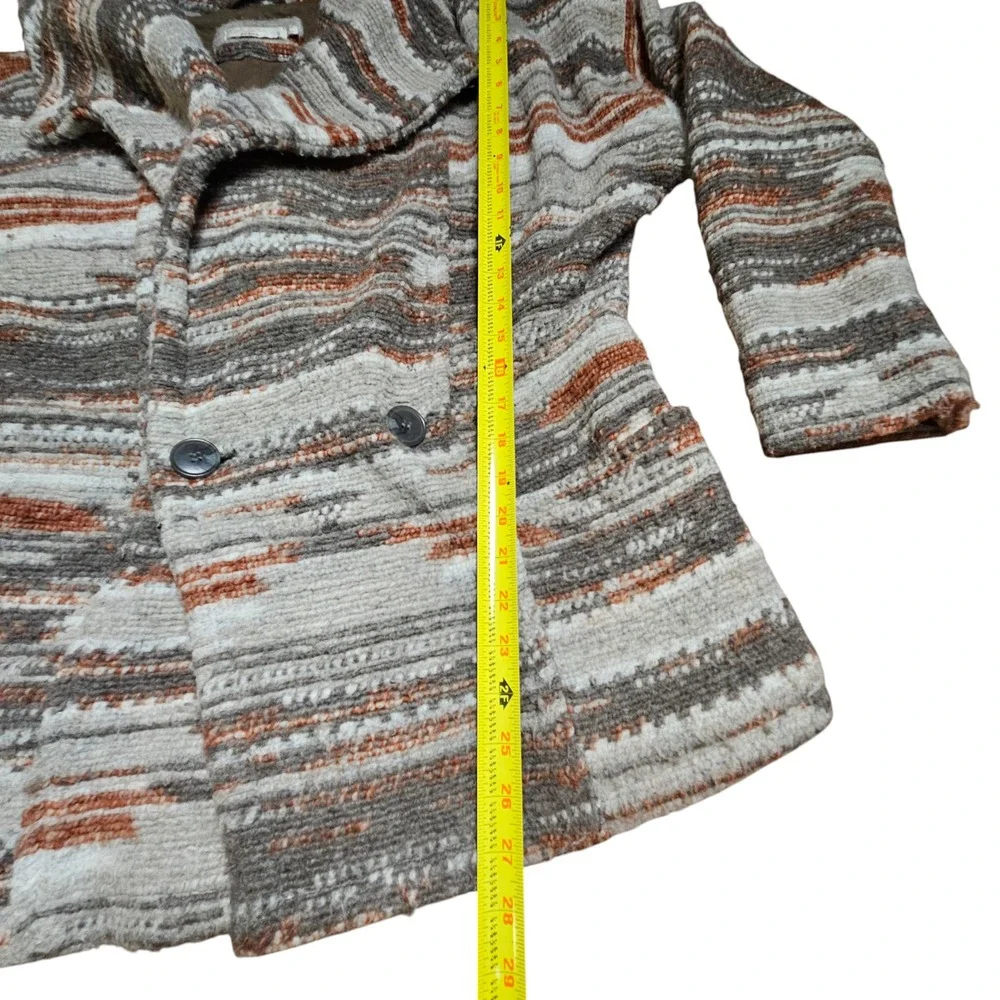 Prana Arria Jacket Wool Blend Knit Womens S Double Breasted Boho Aztec Southwest